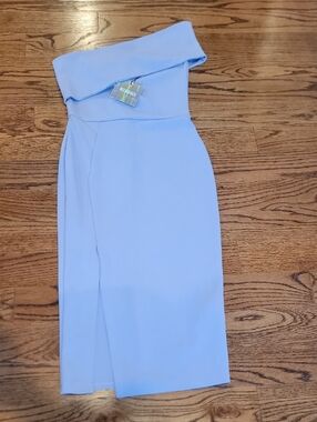 Missguided One Shoulder Midi Dress Grey/lilac Size US4 NWT